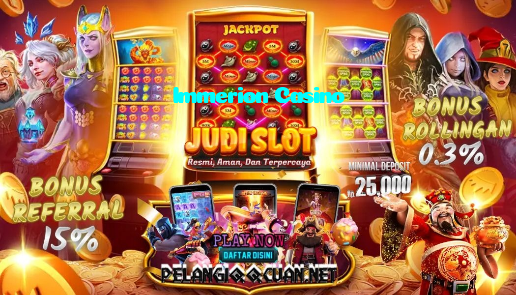 Immerion Casino casino presented on mobile device in Pakistan with slots and live games